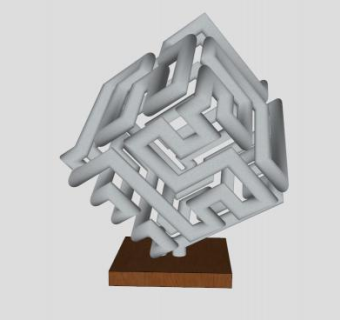 花型景观雕塑su模型下载_sketchup草图大师SKP模型