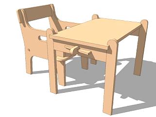幼儿园座椅su模型下载_sketchup草图大师SKP模型