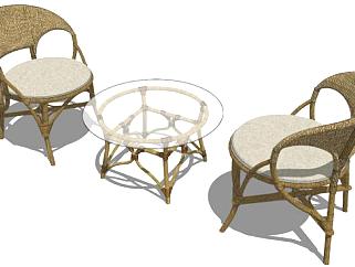 现代咖啡厅桌椅su模型下载_sketchup草图大师SKP模型