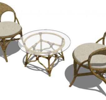 现代咖啡厅桌椅su模型下载_sketchup草图大师SKP模型