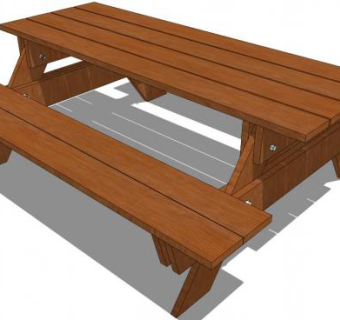 公园桌子su模型下载_sketchup草图大师SKP模型