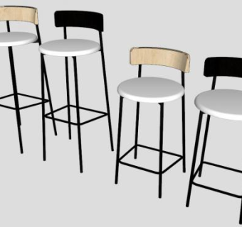 圆吧凳su模型下载_sketchup草图大师SKP模型