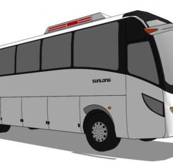 大巴车客车su模型下载_sketchup草图大师SKP模型