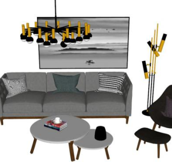 北欧风家具su模型下载_sketchup草图大师SKP模型