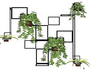 城市植物造型景观su模型下载_sketchup草图大师SKP模型