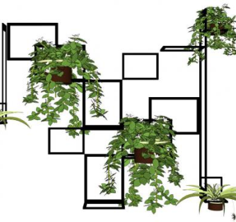 城市植物造型景观su模型下载_sketchup草图大师SKP模型