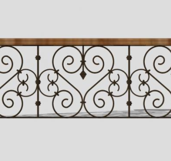 铁艺楼梯栏杆su模型下载_sketchup草图大师SKP模型