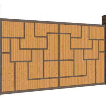 现代主义风格景墙su模型下载_sketchup草图大师SKP模型