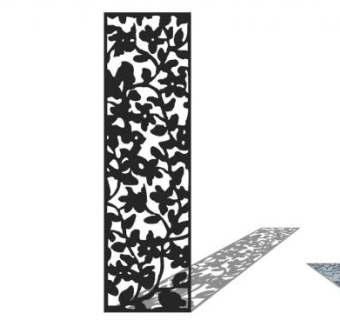 铁艺隔断su模型下载_sketchup草图大师SKP模型