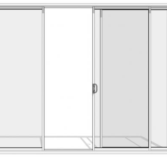 双向推拉门su模型下载_sketchup草图大师SKP模型