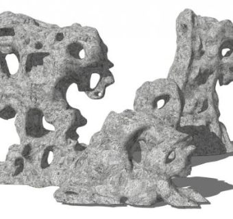 园林假山su模型下载_sketchup草图大师SKP模型