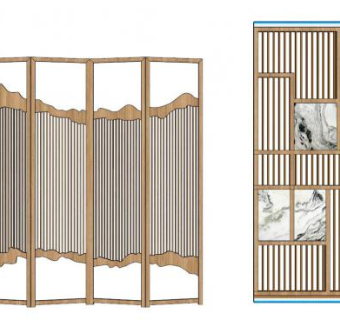 新古典隔断su模型下载_sketchup草图大师SKP模型