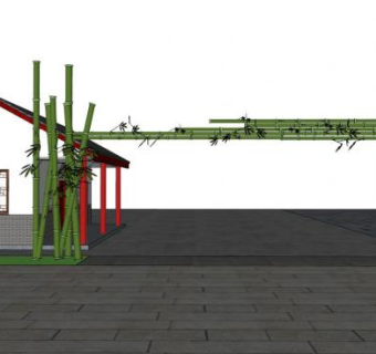 动物园大门su模型下载_sketchup草图大师SKP模型