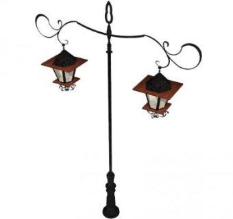 庭院路灯su模型下载_sketchup草图大师SKP模型