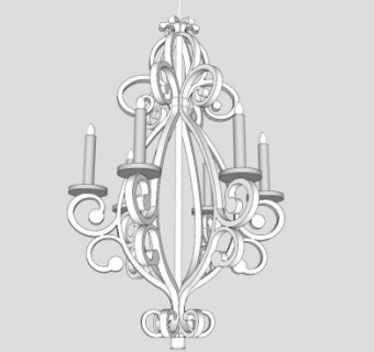 欧式装饰灯su模型下载_sketchup草图大师SKP模型