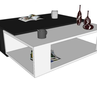 现代茶几su模型下载_sketchup草图大师SKP模型