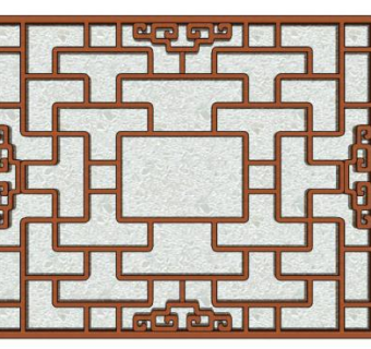镂空窗花su模型下载_sketchup草图大师SKP模型