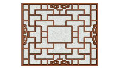 镂空窗花su模型下载_sketchup草图大师SKP模型