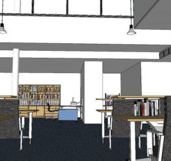 图书馆室内设计SU模型