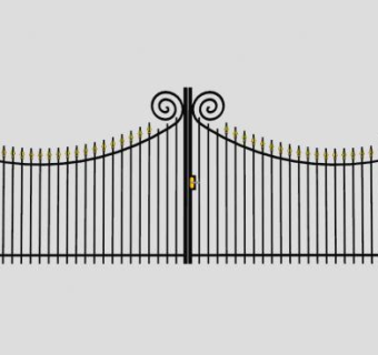 别墅铁栅栏su模型下载_sketchup草图大师SKP模型