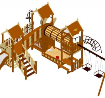 幼儿园游乐设备su模型下载_sketchup草图大师SKP模型