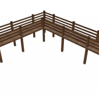 湿地公园木栈道su模型下载_sketchup草图大师SKP模型