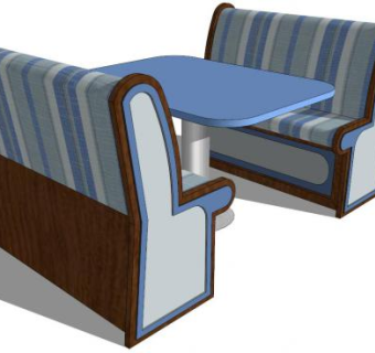 餐饮卡座su模型下载_sketchup草图大师SKP模型