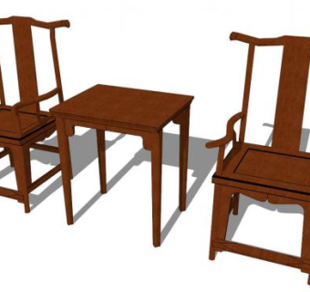 红木椅子su模型下载_sketchup草图大师SKP模型