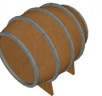 葡萄酒桶su模型下载_sketchup草图大师SKP模型