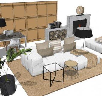 田园风家居su模型下载_sketchup草图大师SKP模型