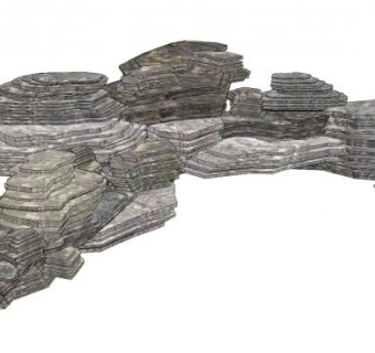 苏州园林假山su模型下载_sketchup草图大师SKP模型