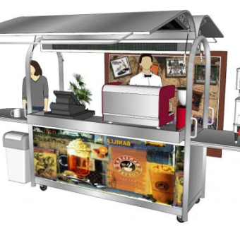 公园售卖车su模型下载_sketchup草图大师SKP模型