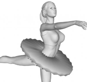 少女雕塑su模型下载_sketchup草图大师SKP模型