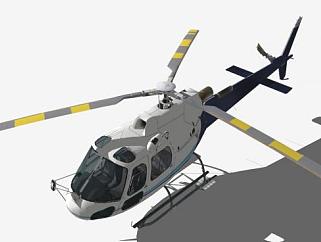 3D直升飞机su模型下载_sketchup草图大师SKP模型