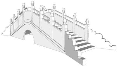 园林小拱桥su模型下载_sketchup草图大师SKP模型