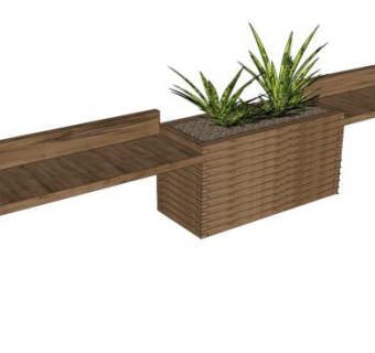 创意长椅su模型下载_sketchup草图大师SKP模型