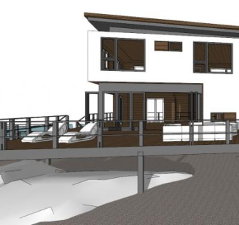 海边别墅su模型下载_sketchup草图大师SKP模型