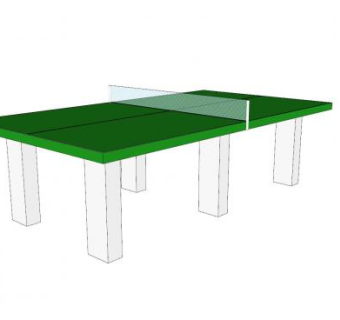 现代兵乓球桌SU模型下载_sketchup草图大师SKP模型