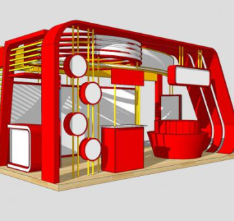 现代产品展厅SU模型下载_sketchup草图大师SKP模型