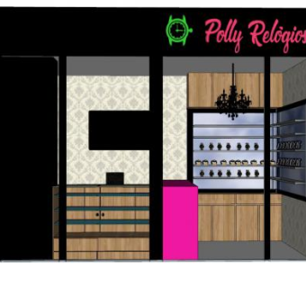 现代钟表店SU模型下载_sketchup草图大师SKP模型