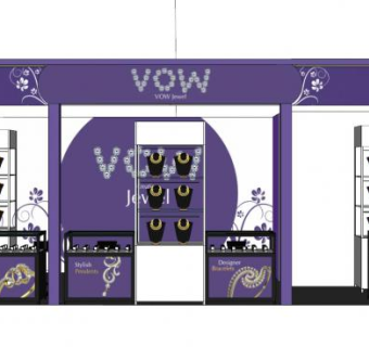 现代珠宝专卖店SU模型下载_sketchup草图大师SKP模型