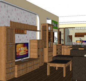 现代家具专卖店SU模型下载_sketchup草图大师SKP模型