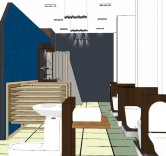 现代洁具专卖店SU模型下载_sketchup草图大师SKP模型