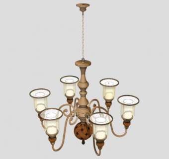 欧式吊顶灯su模型下载_sketchup草图大师SKP模型