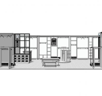 现代服饰专卖店设计sketchup模型下载_sketchup草图大师SKP模型