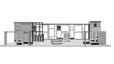 现代服饰专卖店设计sketchup模型下载_sketchup草图大师SKP模型