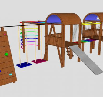 儿童攀爬墙su模型下载_sketchup草图大师SKP模型