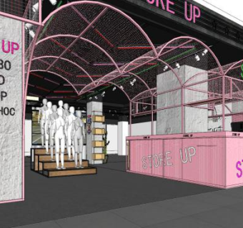 现代女士服饰专卖店SU模型下载_sketchup草图大师SKP模型
