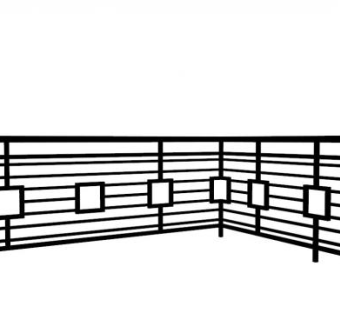 艺术栏杆su模型下载_sketchup草图大师SKP模型
