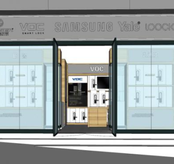 现代门把手专卖店SU模型下载_sketchup草图大师SKP模型